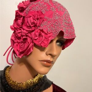 Elegant Pink Floral Women's Hat